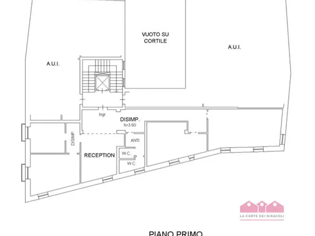 Ufficio in Contrà Frasche del Gambero, Vicenza, {3} - Planimetria 1