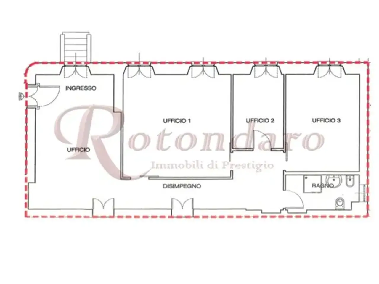 Ufficio in Piazza Santa Maria delle Grazie, Milano, {3} - Planimetria 1