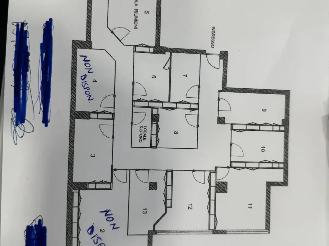 Ufficio in Via Benedetto Croce, Roma, {3} - Planimetria 1