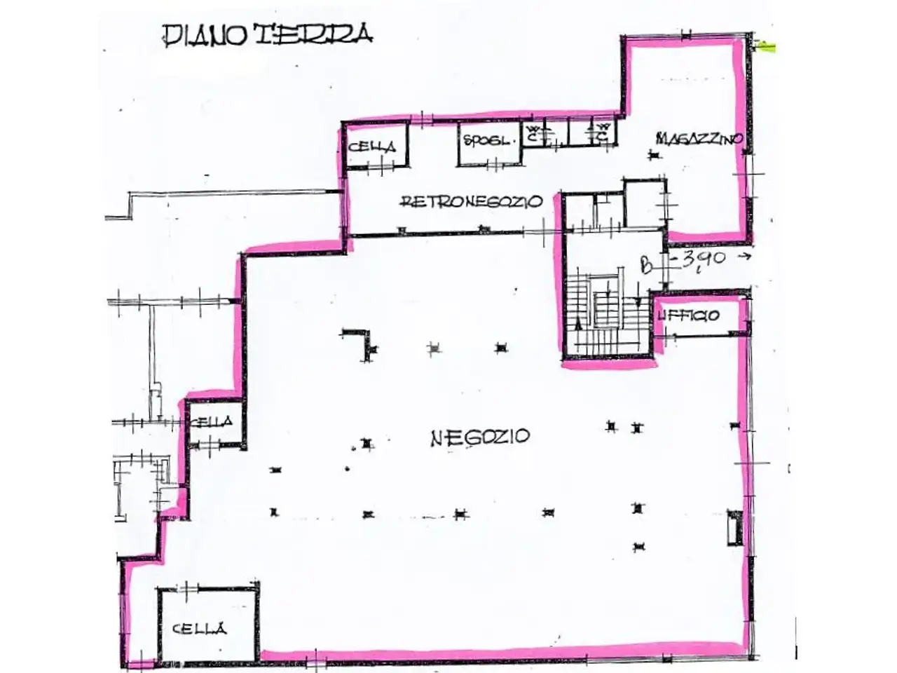 Negozio in Via Don P. Mazzolari, Casalgrande, {3} - Planimetria 1