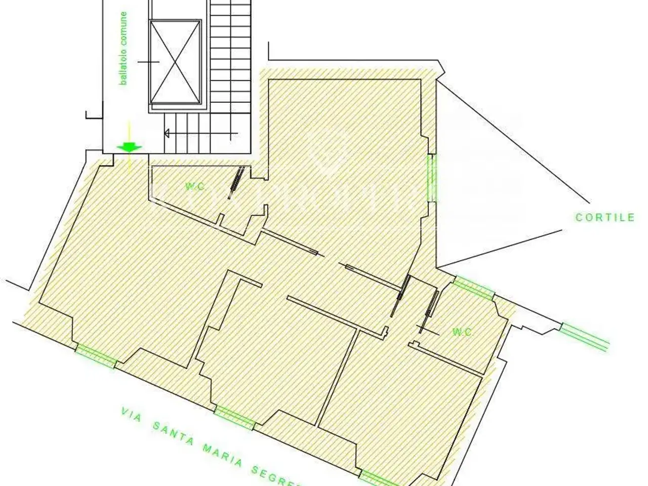 Ufficio in Via Santa Maria Segreta 6, Milano, {3} - Planimetria 1