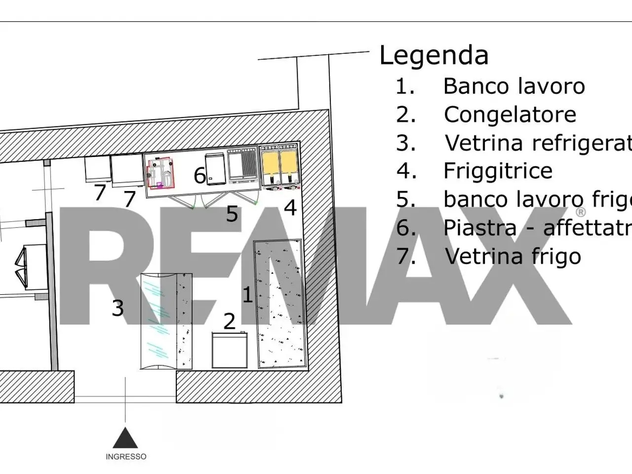 Esercizio commerciale in Via San Basilio Snc, Palermo, {3} - Planimetria 1