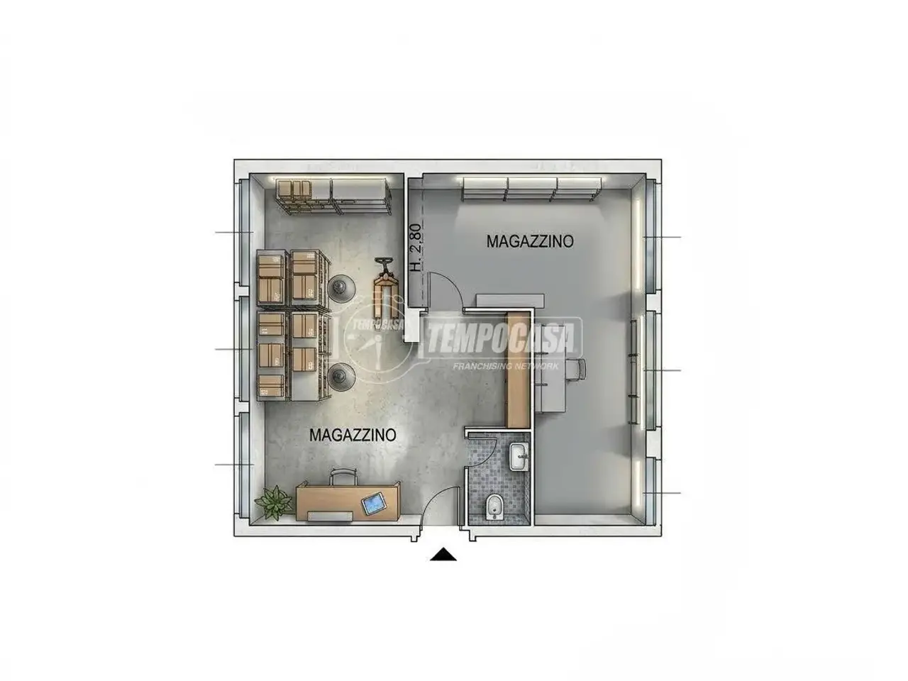 Magazzino in Via Fiuggi 10/V, Milano, {3} - Planimetria 1