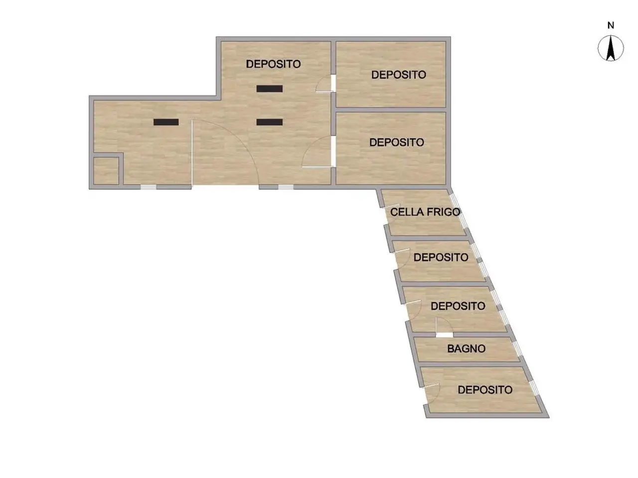 Capannone in Via della Pieve, Trenzano, {3} - Planimetria 1