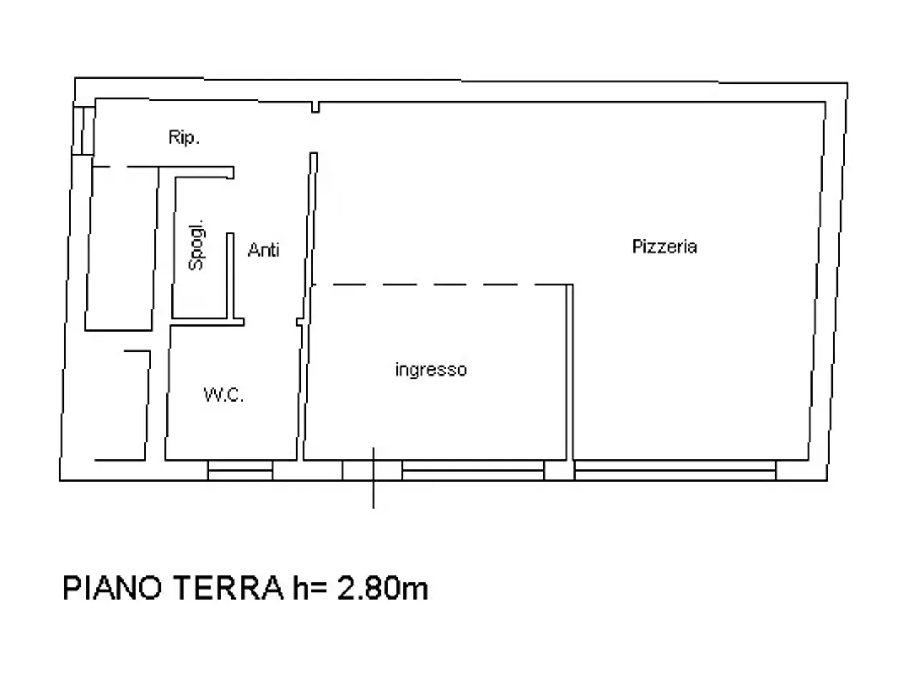 Negozio in Via IV Novembre, Ospedaletto Euganeo, {3} - Planimetria 1