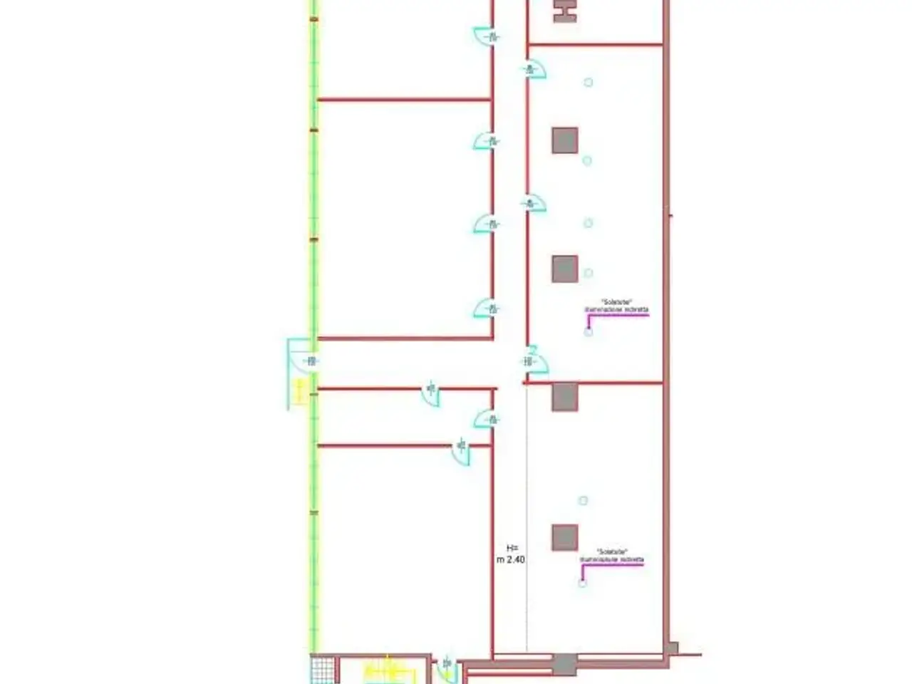 Ufficio in Via Fantoli 5/7/9, Milano, {3} - Planimetria 1