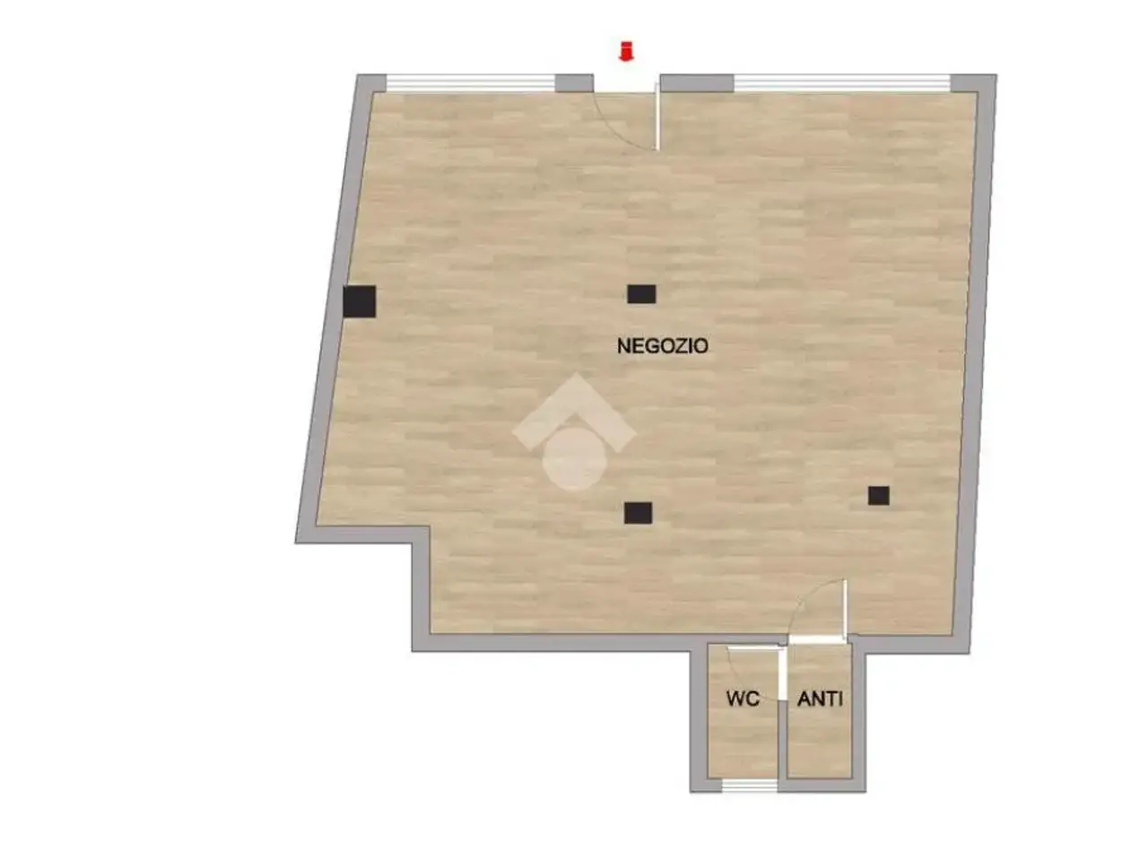 Negozio in Via Ognissanti 58, Padova, {3} - Planimetria 1