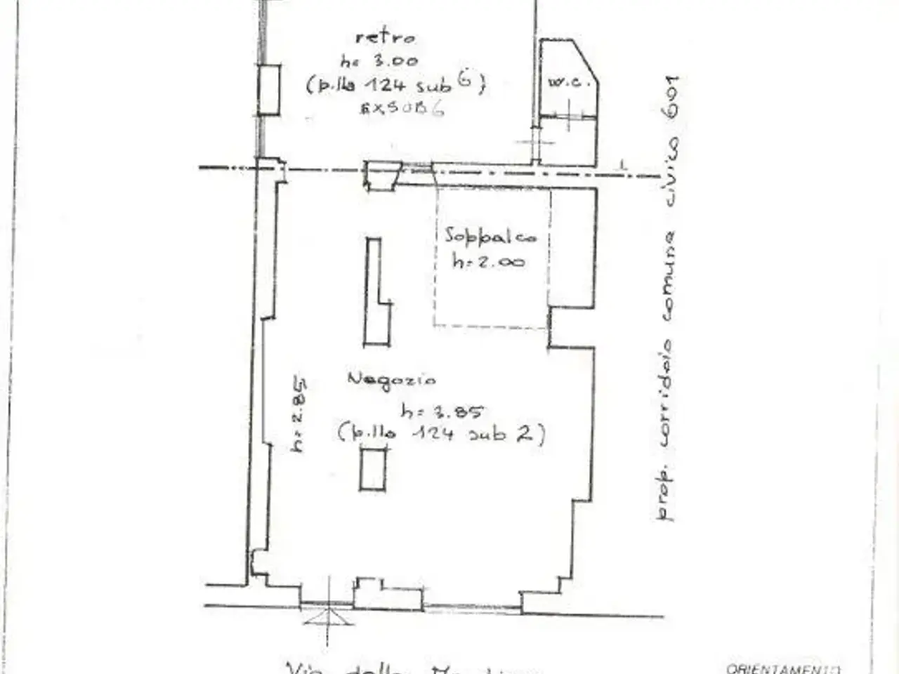Negozio in Via della Magliana 599, Roma, {3} - Planimetria 1