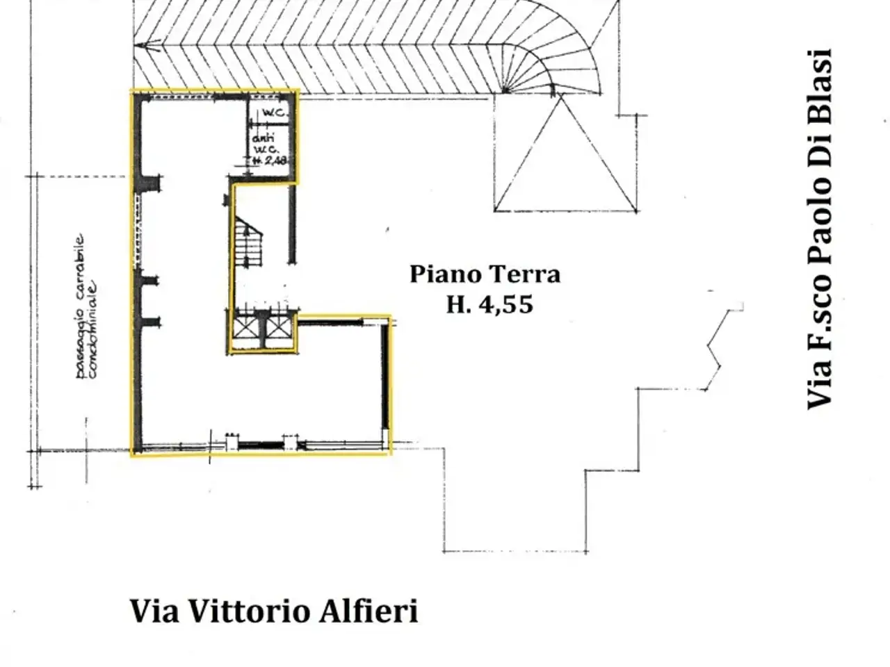 Negozio in Via Vittorio Alfieri  52, Palermo, {3} - Planimetria 1