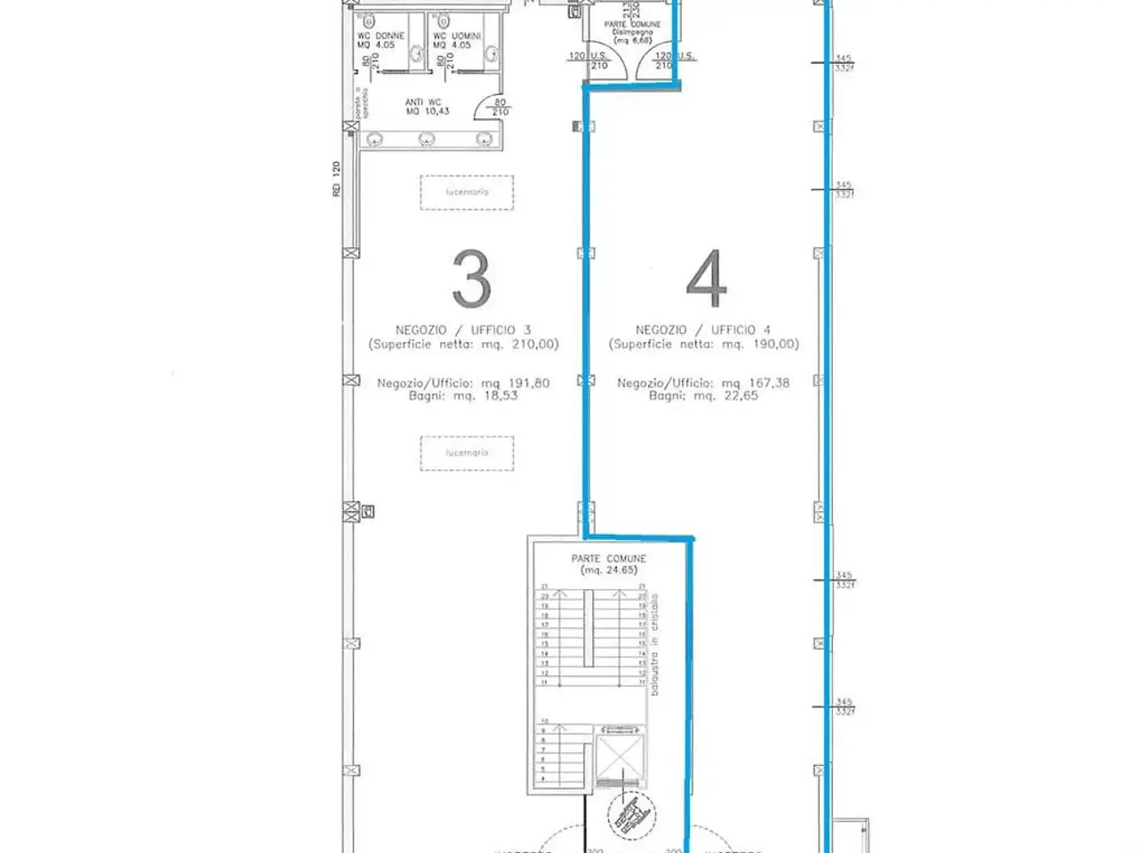 Negozio in Via Cavalieri di Vittorio Veneto, Cernusco Lombardone, {3} - Planimetria 1