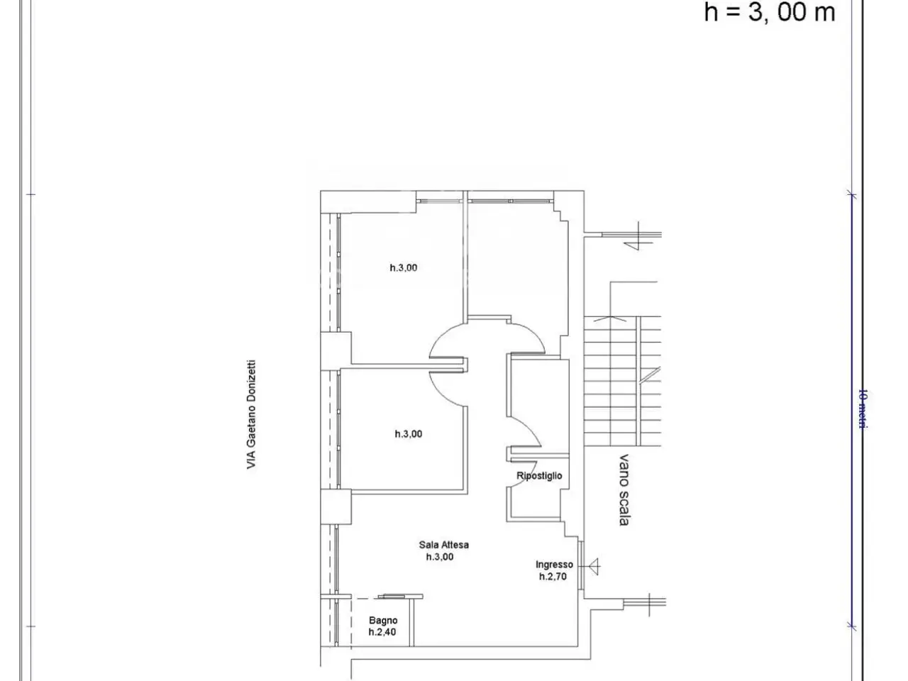 Ufficio in Via Gaetano Donizetti, Roma, {3} - Planimetria 1