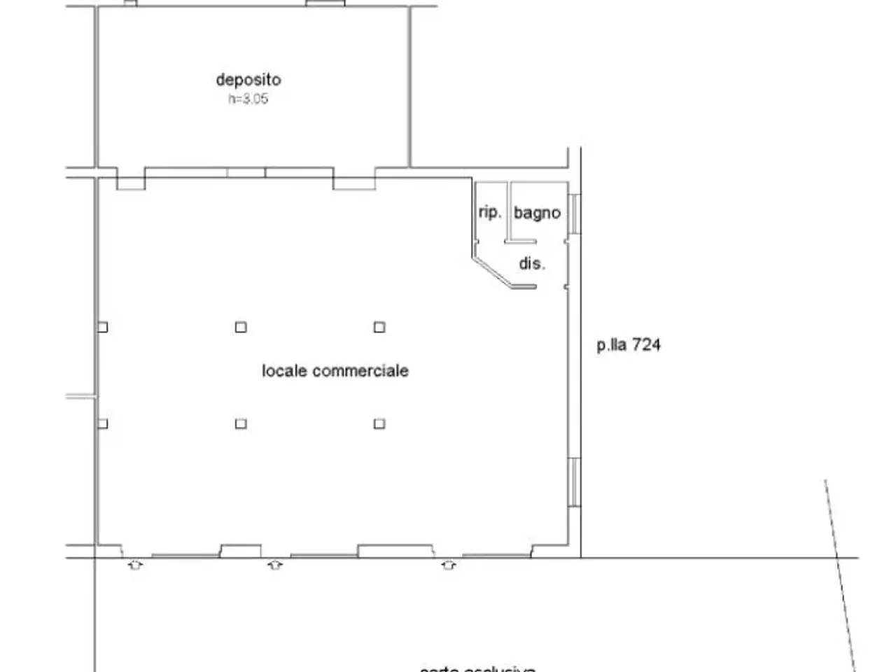 Negozio in V. Giosuè Carducci 99, Cappelle Sul Tavo, {3} - Planimetria 1