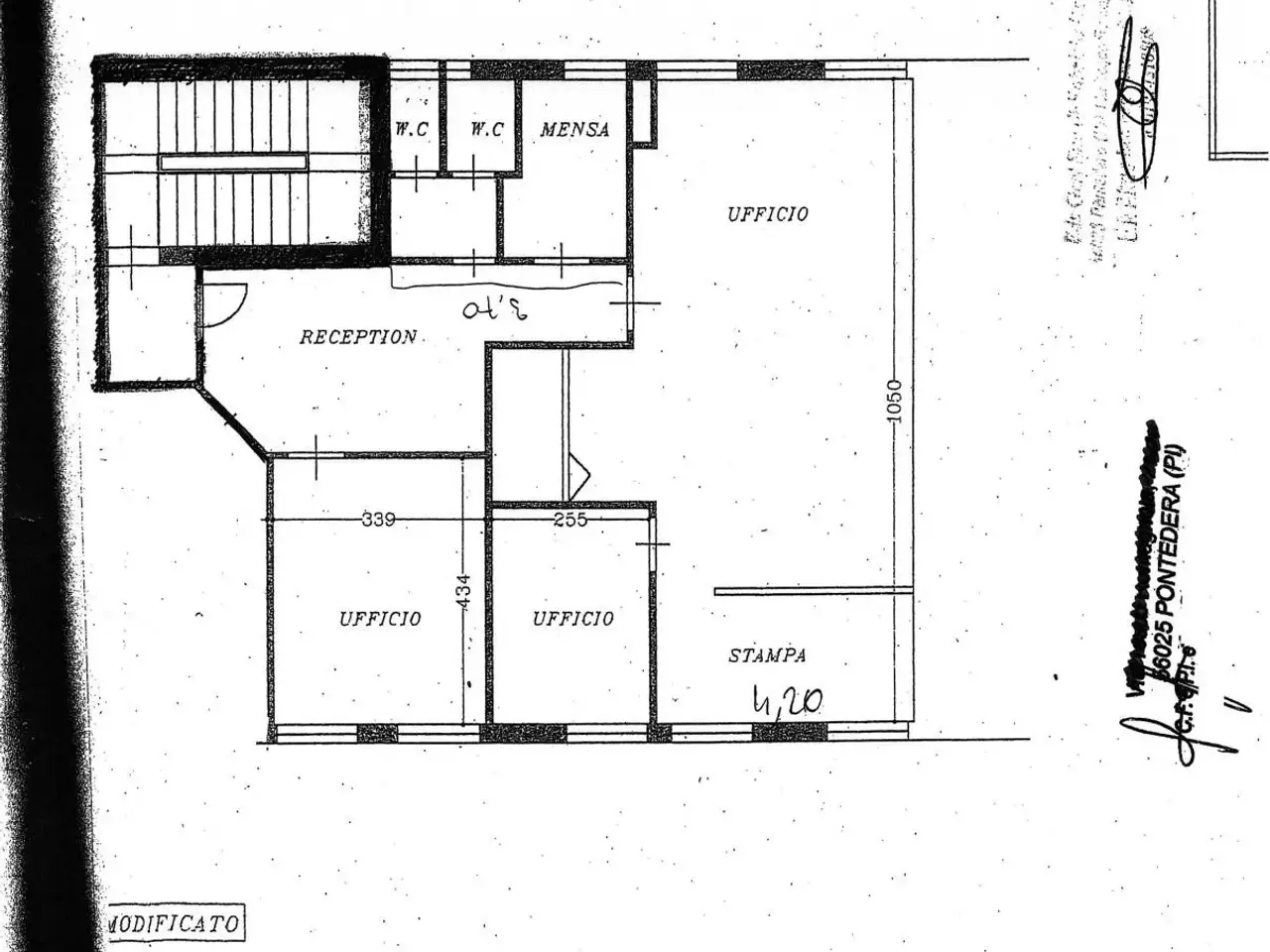 Ufficio in Via del Gelso 10, Pontedera, {3} - Planimetria 1