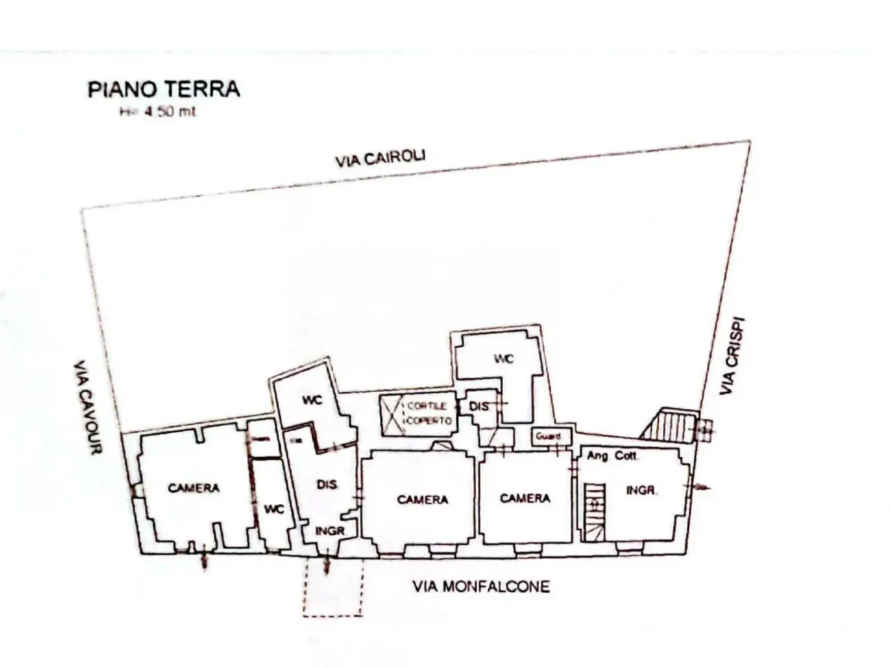 Albergo in Via Crispi Ang. Via Monfalcone, Avetrana, {3} - Planimetria 1