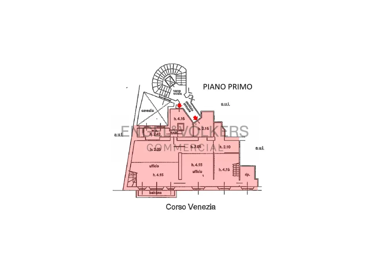 Ufficio in Corso Venezia 22, Milano, {3} - Planimetria 1