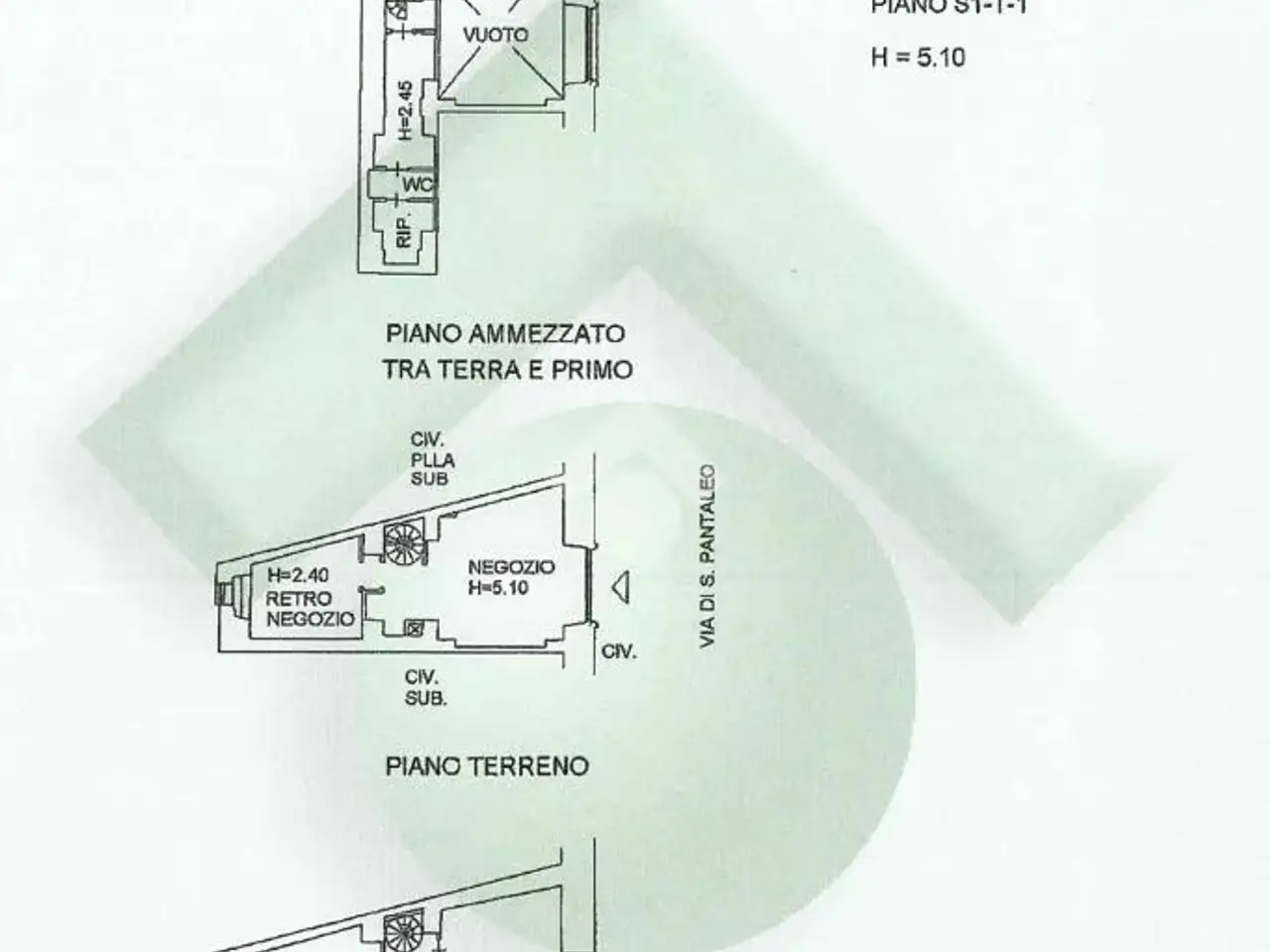 Negozio in Via di S. Pantaleo 0000, Roma, {3} - Planimetria 1