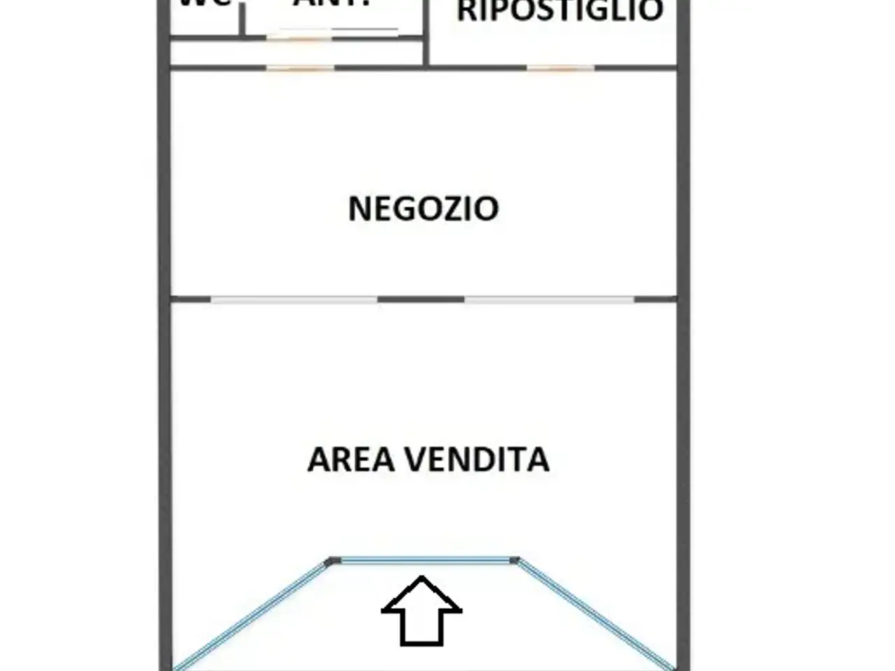 Negozio in Via San Donato 53, Bologna, {3} - Planimetria 1