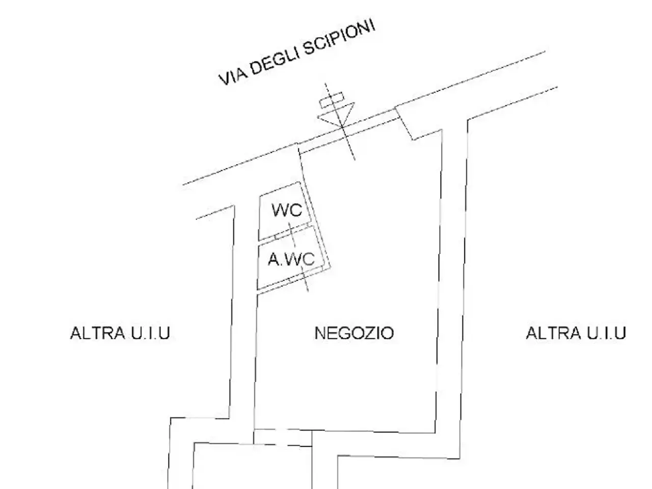Negozio in Via degli Scipioni 62, Roma, {3} - Planimetria 1