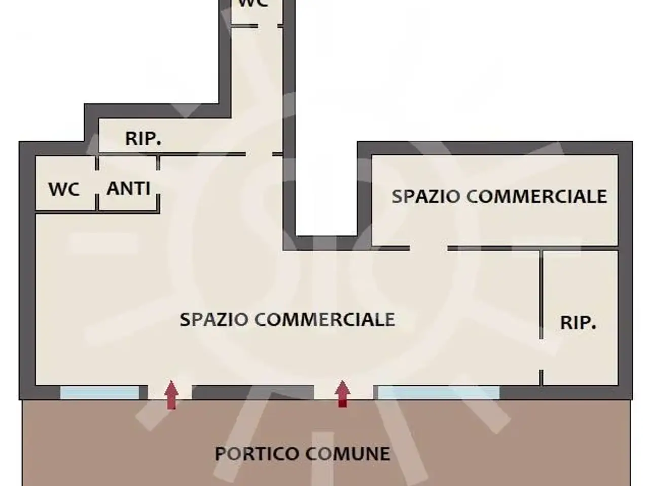 Negozio in  Papa Giovanni XXIII 3, Budrio, {3} - Planimetria 1