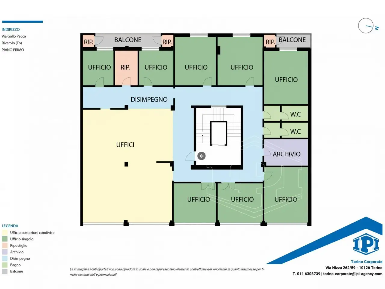 Ufficio in Via Gallo Pecca 22, Rivarolo Canavese, {3} - Planimetria 1