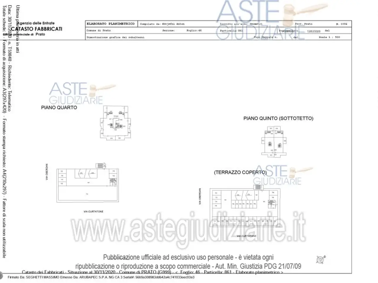 Garage in Via Curtatone 69 Angolo Via Oberdan 2 69, Prato, {3} - Planimetria 1