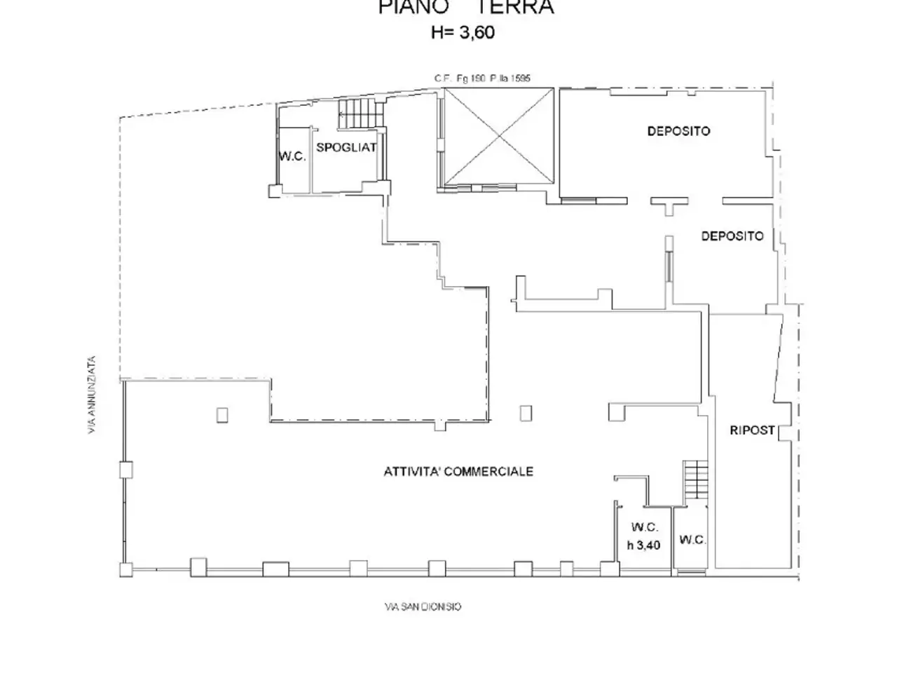Negozio in Via Annunziata  2a, Brindisi, {3} - Planimetria 1