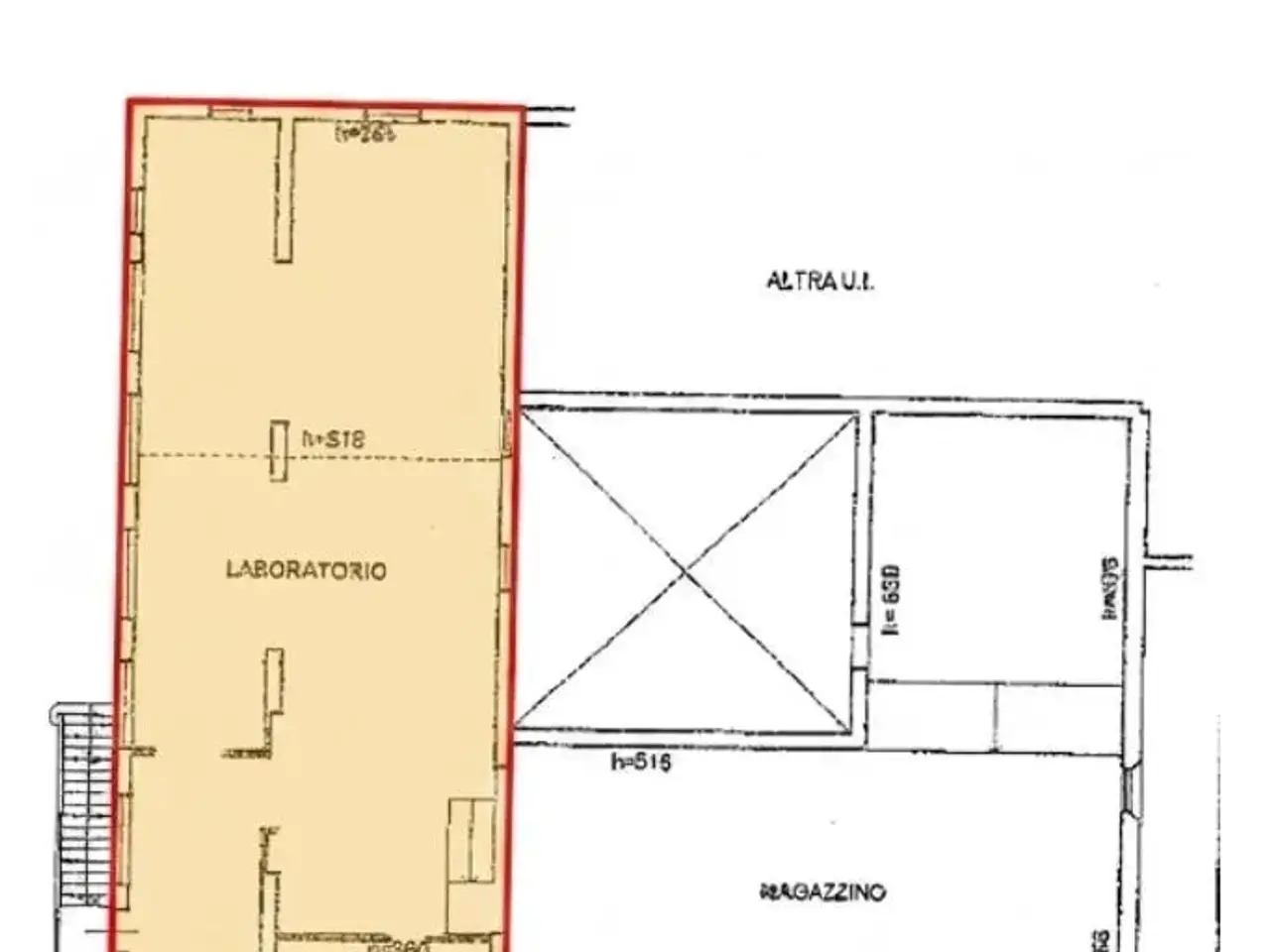 Laboratorio in Via dei Vespucci 7, Firenze, {3} - Planimetria 1