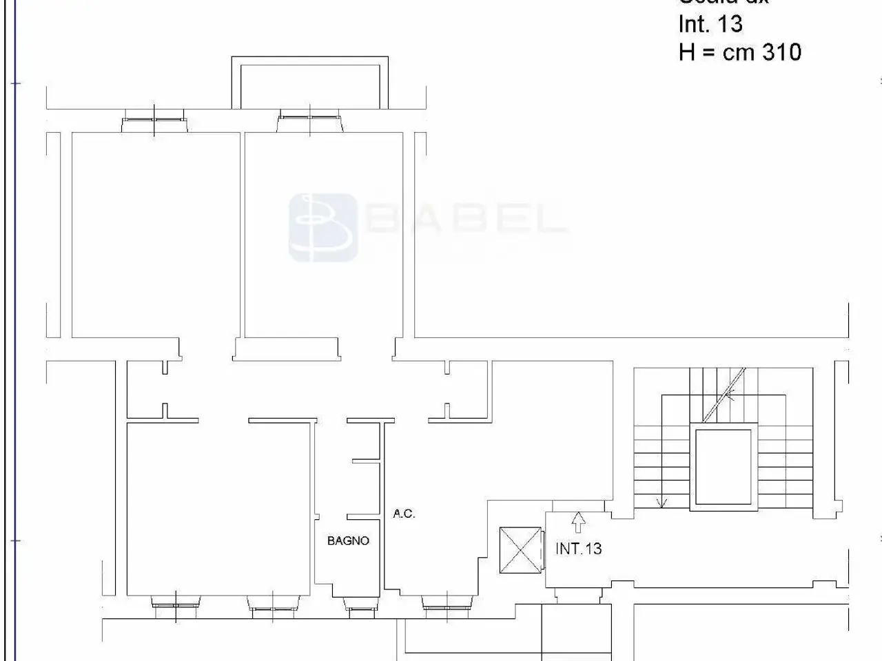 Ufficio in Viale delle Milizie, Roma, {3} - Planimetria 1