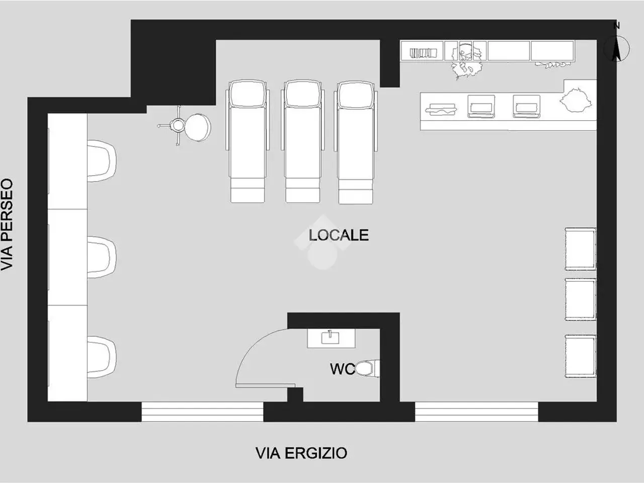 Negozio in Via Ergizio 80, San Severo, {3} - Planimetria 1