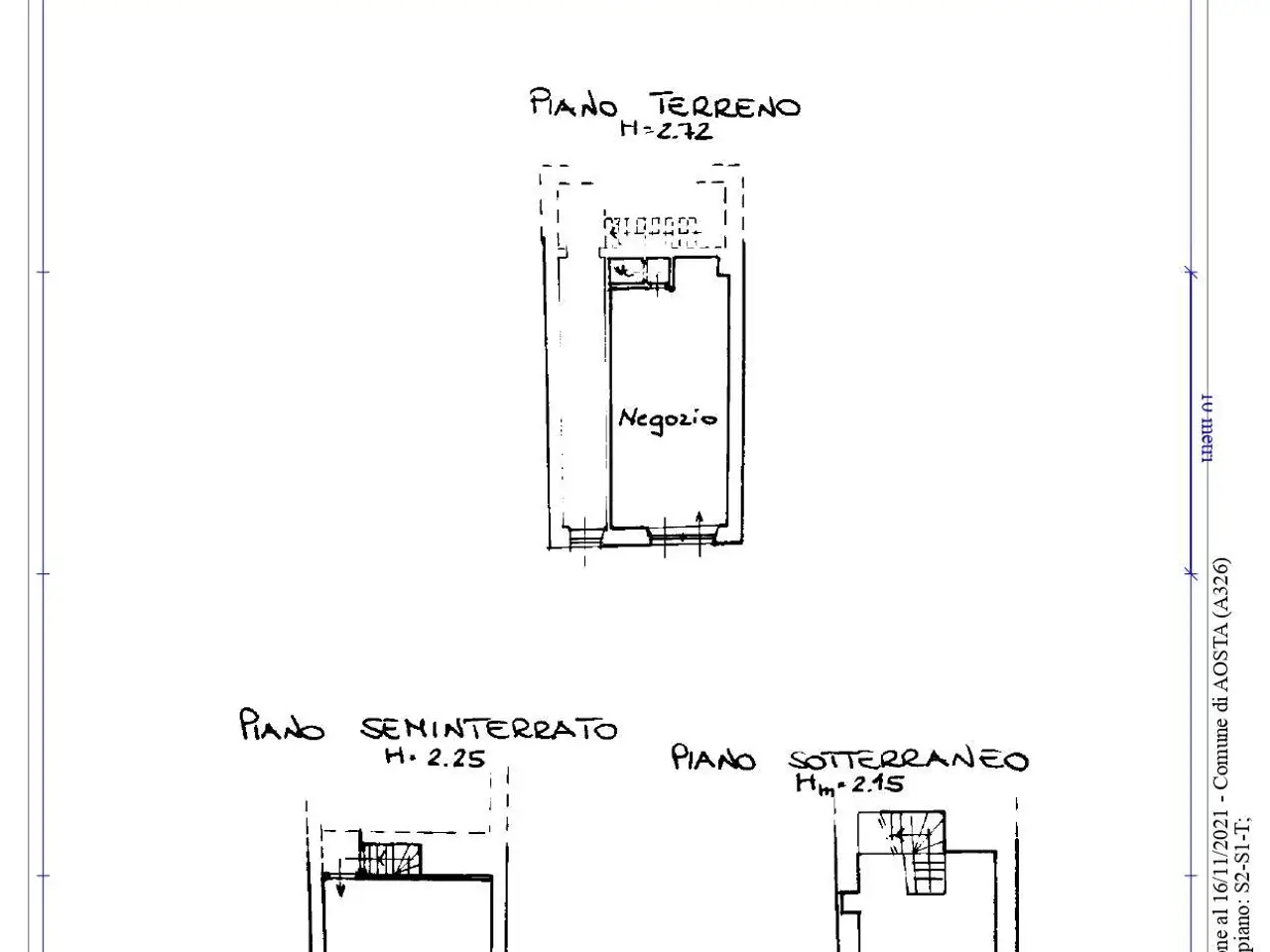 Negozio in Via Claude d'Avise, Aosta, {3} - Planimetria 1