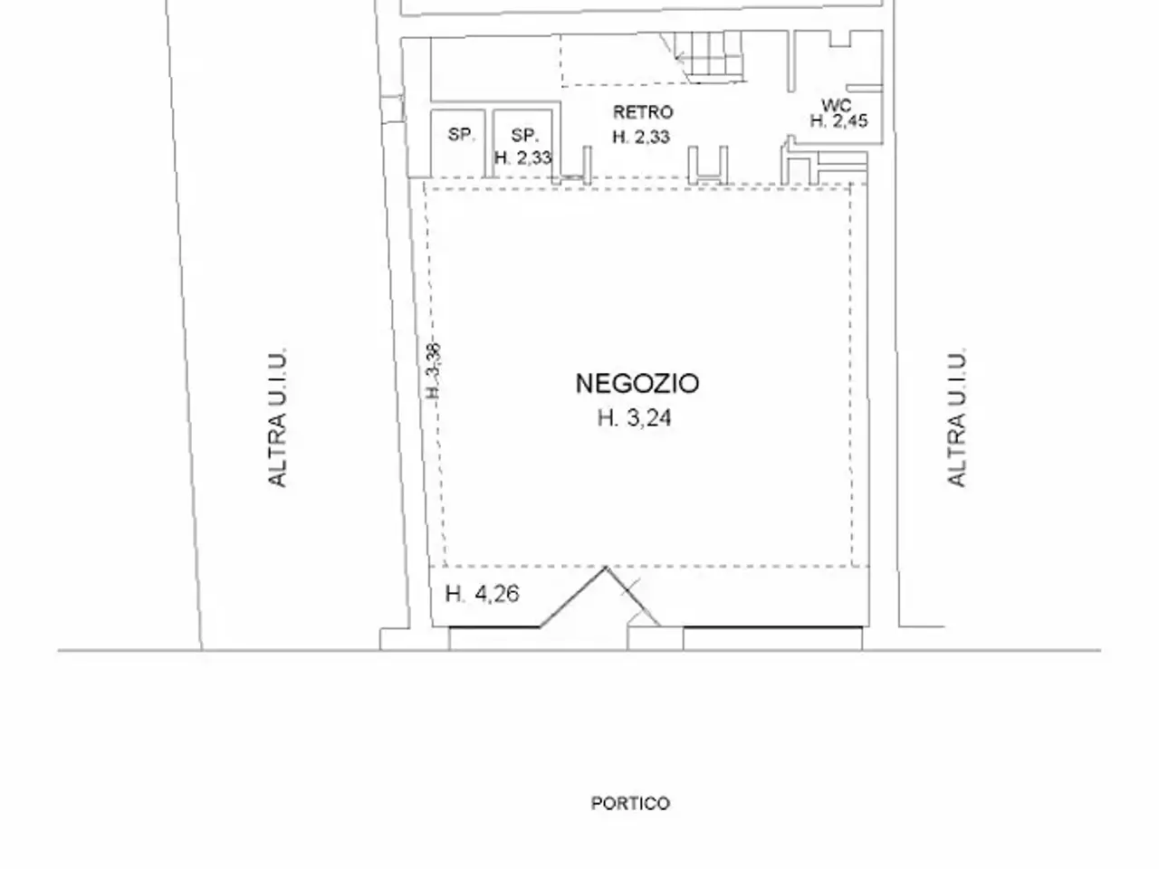 Negozio in Via San Felice, Bologna, {3} - Planimetria 1