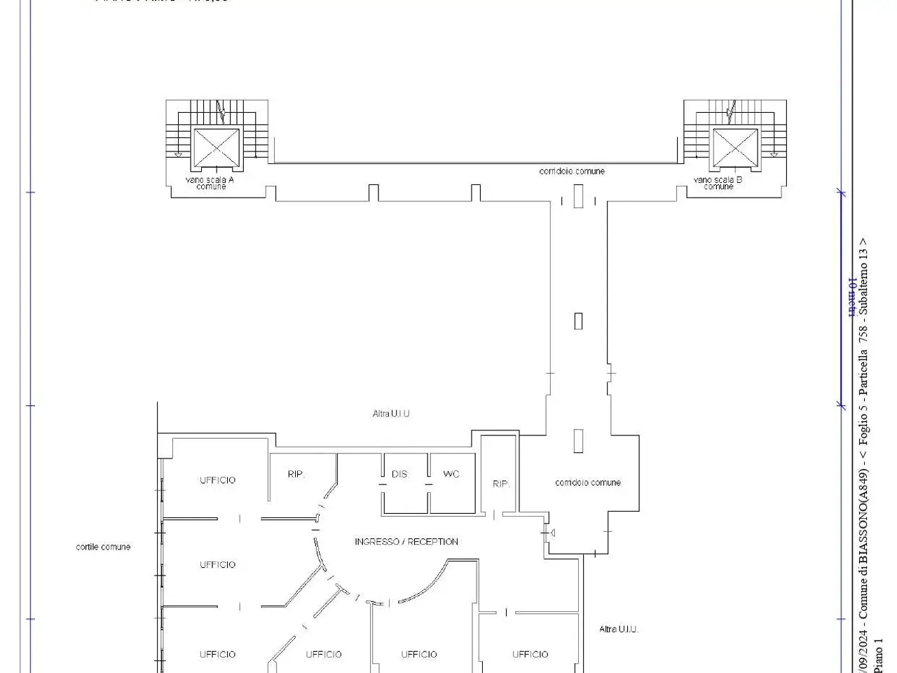 Ufficio in Via Liberta 15, Biassono, {3} - Planimetria 1