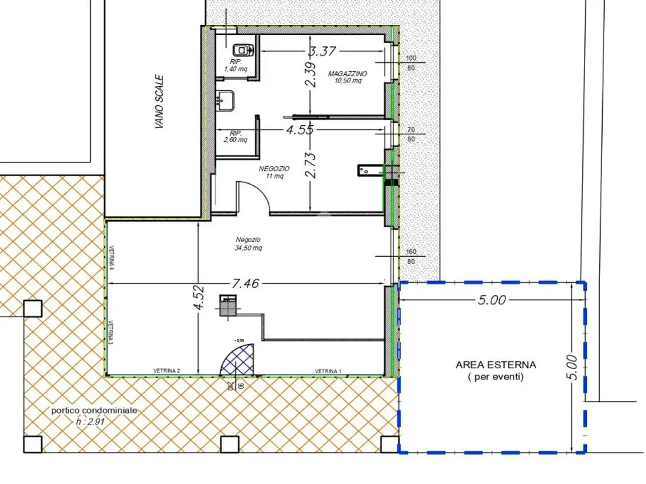Negozio in Viale Stelvio 21, Morbegno, {3} - Planimetria 1