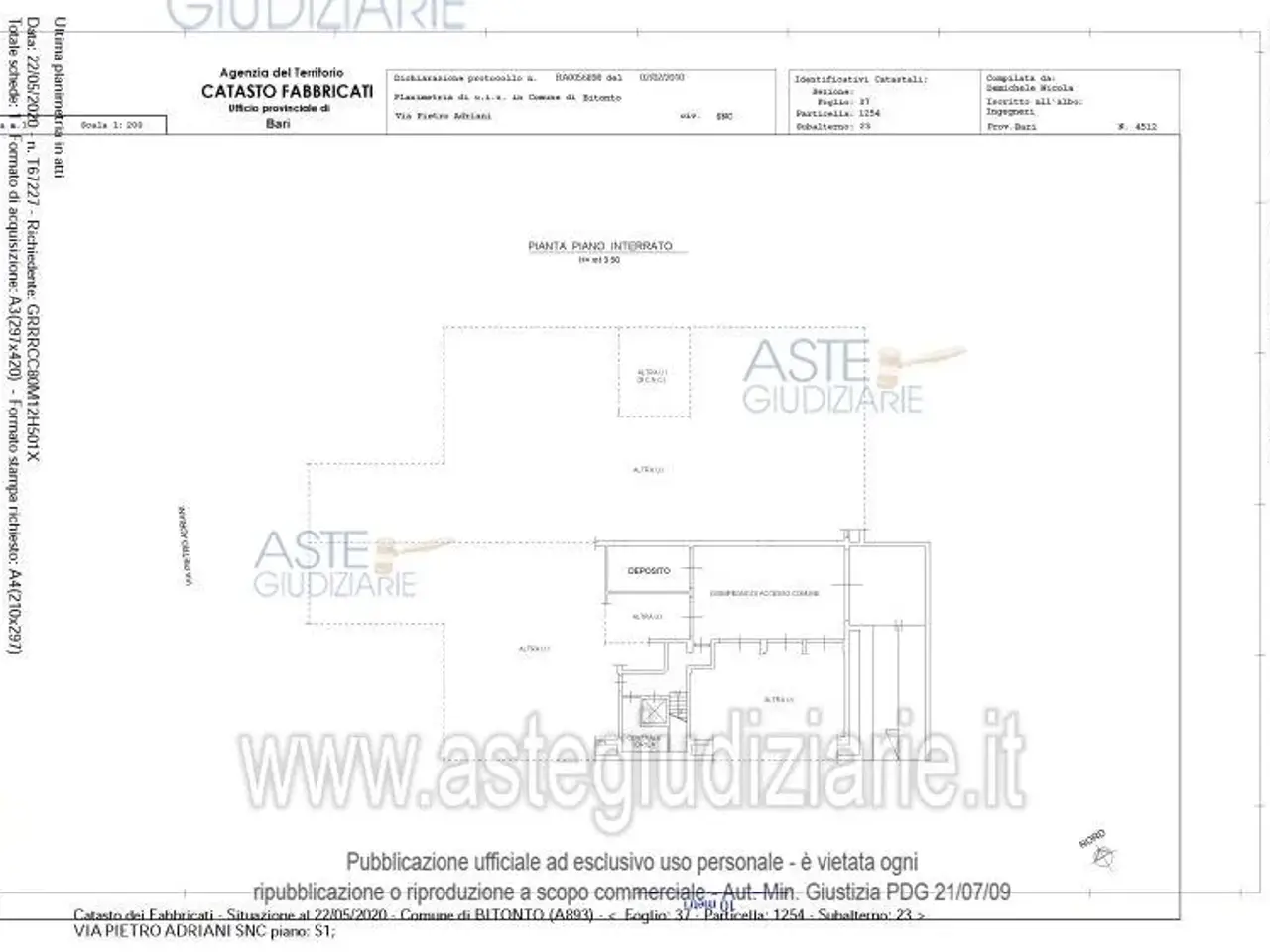 Magazzino in Viale Europa, Bitonto, {3} - Planimetria 1