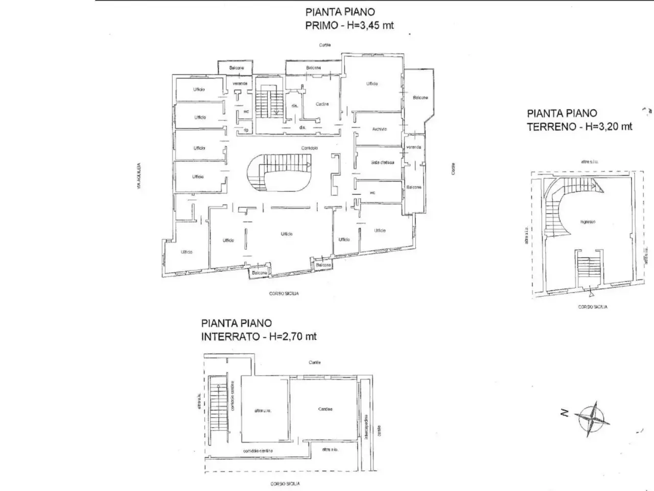 Ufficio in Corso Sicilia, Torino, {3} - Planimetria 1