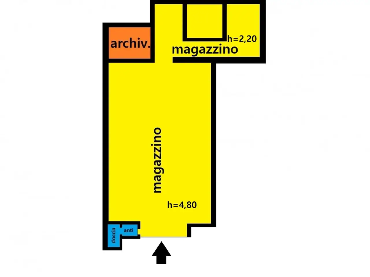 Magazzino in Via Galilei, Bolzano, {3} - Planimetria 1