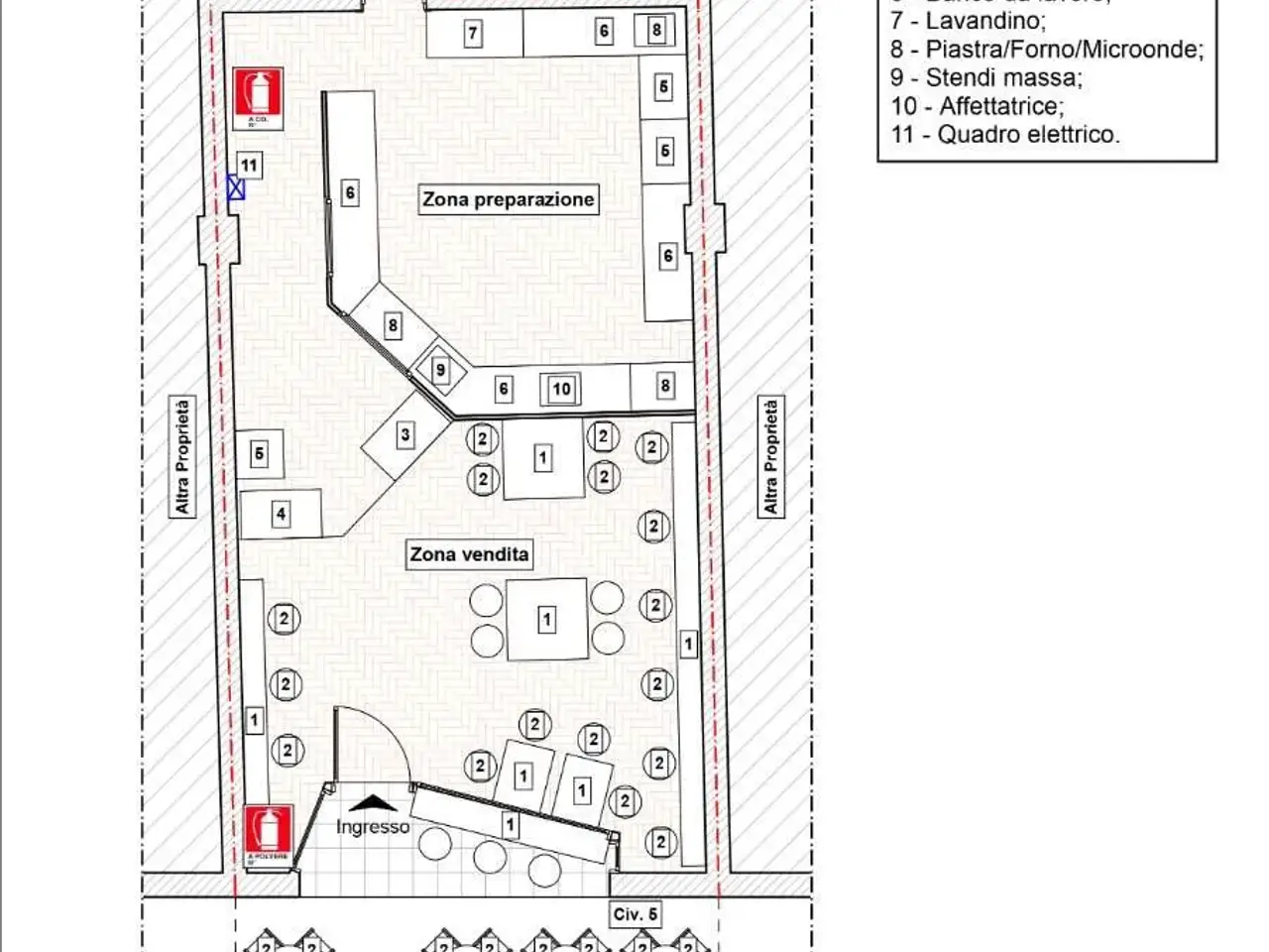 Negozio in Via Casalecchi , Reggio Emilia, {3} - Planimetria 1