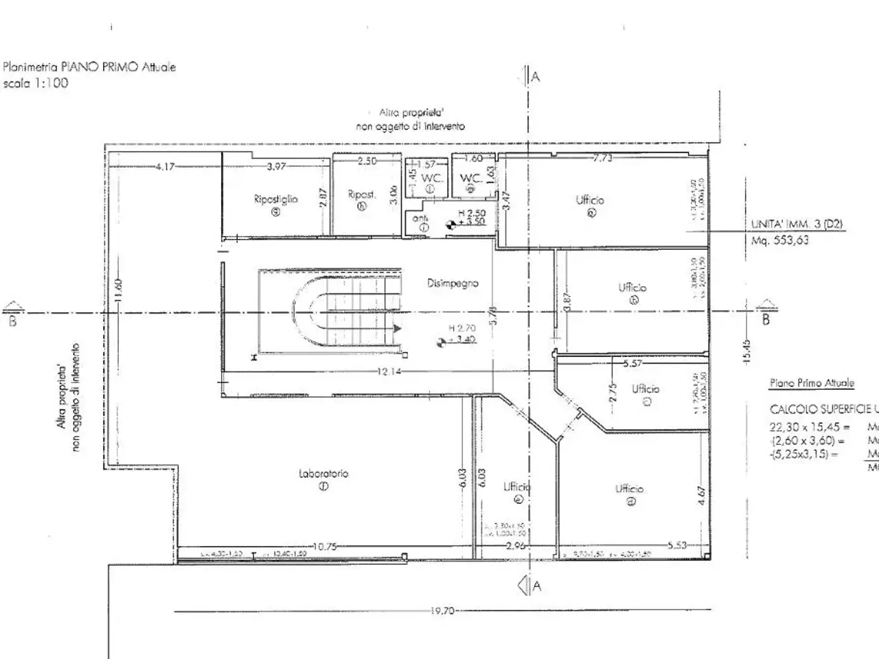 Capannone in Via Gregorio Castaldio 27, San Marino, {3} - Planimetria 1