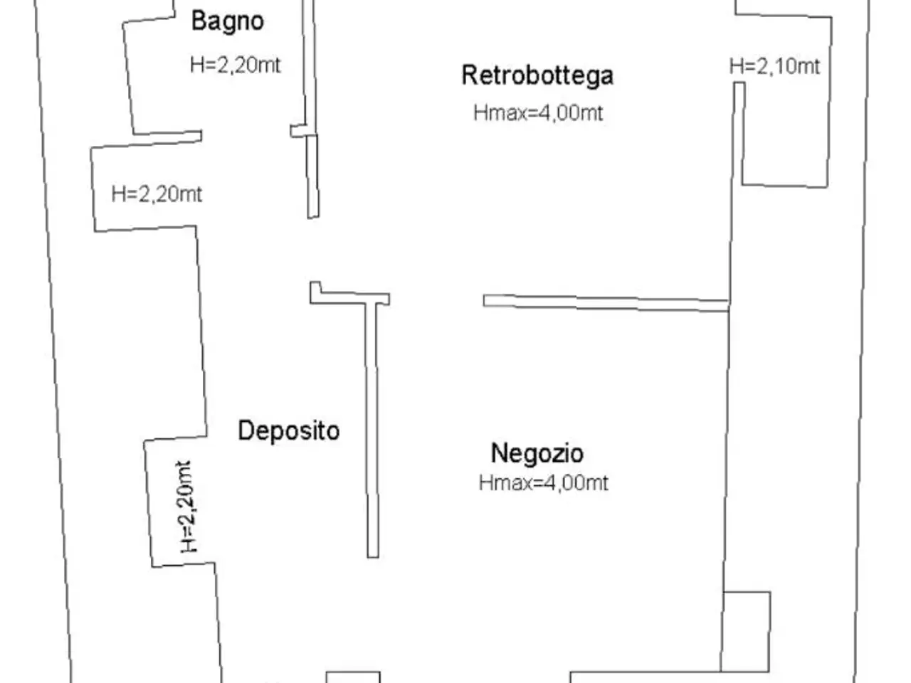 Negozio in Locale Corso Garibaldi 15, Lucera, {3} - Planimetria 1