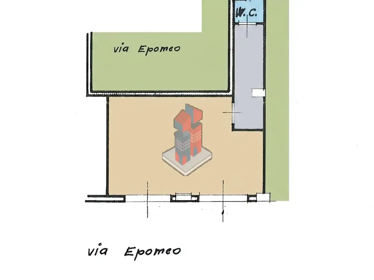 Negozio in Soccavo-Via dell'Epomeo, Napoli, {3} - Planimetria 1