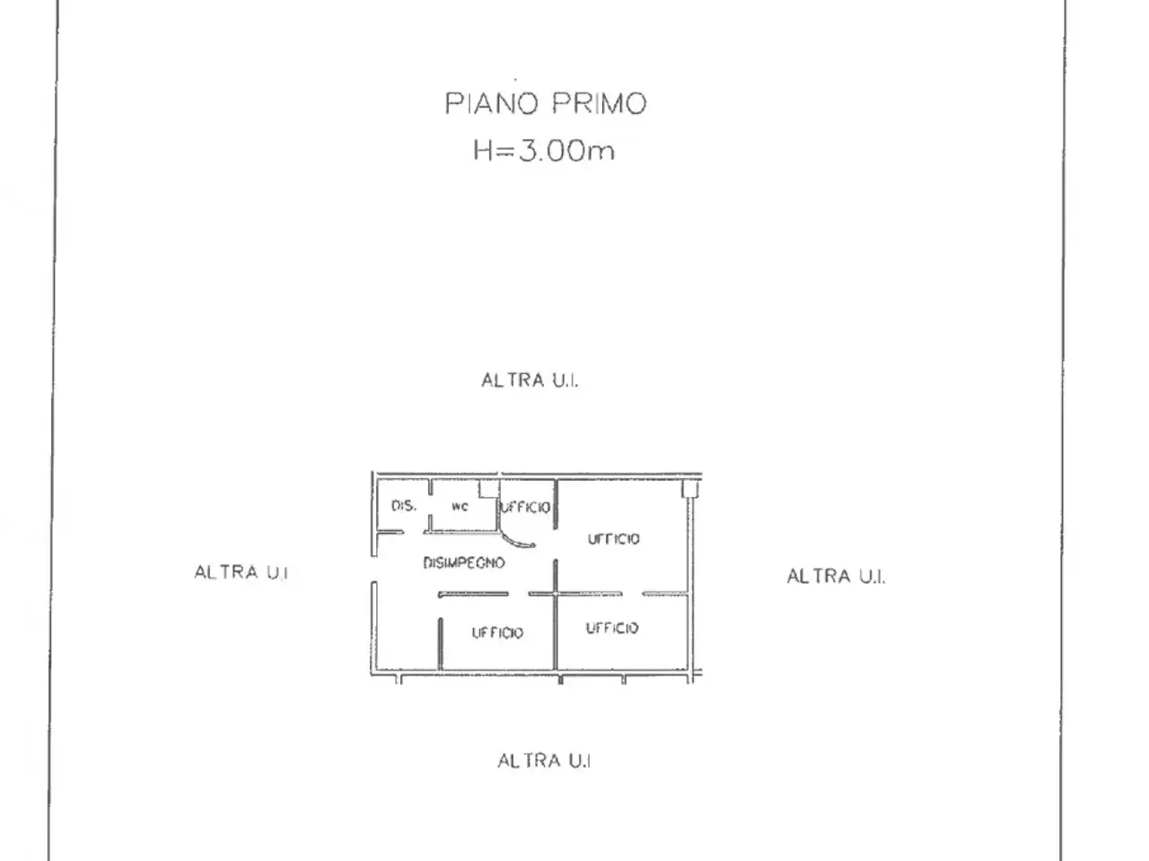 Ufficio in Via Giordano Bruno, Cesena, {3} - Planimetria 1