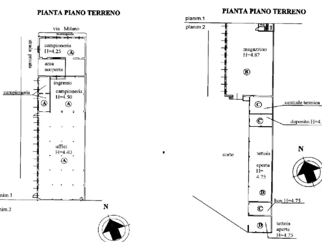 Palazzina commerciale in Via Milano 20, Biella, {3} - Planimetria 1