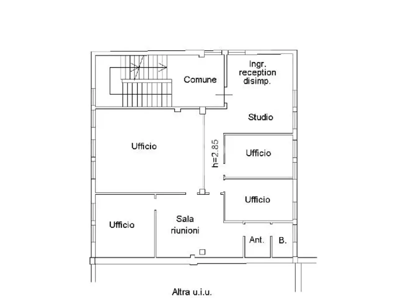 Ufficio in Via Ruggero Turrini 19, Calderara Di Reno, {3} - Planimetria 1