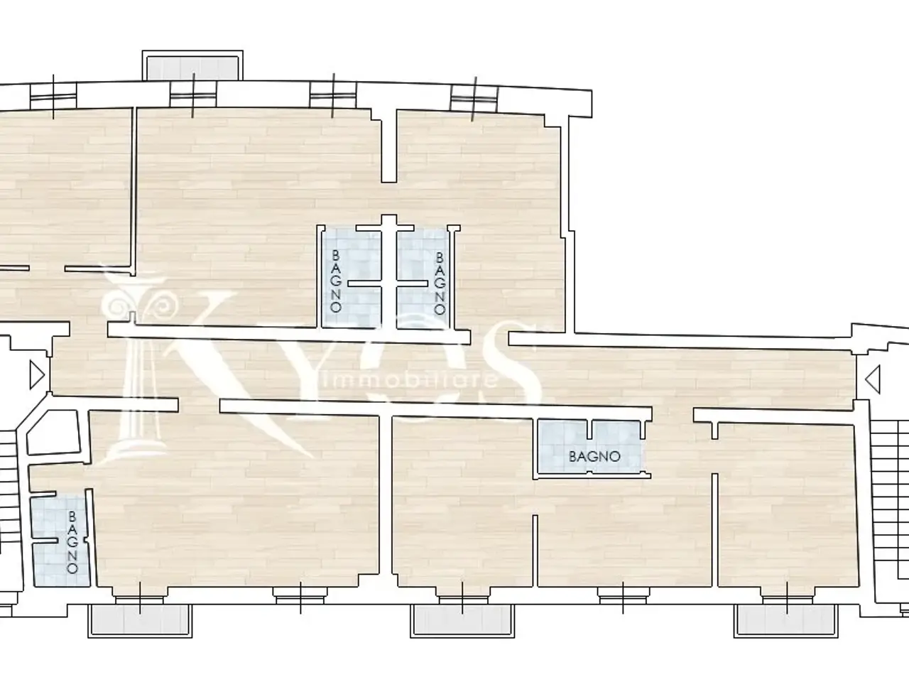 Ufficio in Foro Buonaparte 76, Milano, {3} - Planimetria 1