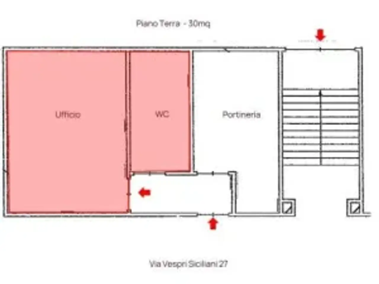 Ufficio in Via Vespri Siciliani 27, Milano, {3} - Planimetria 1
