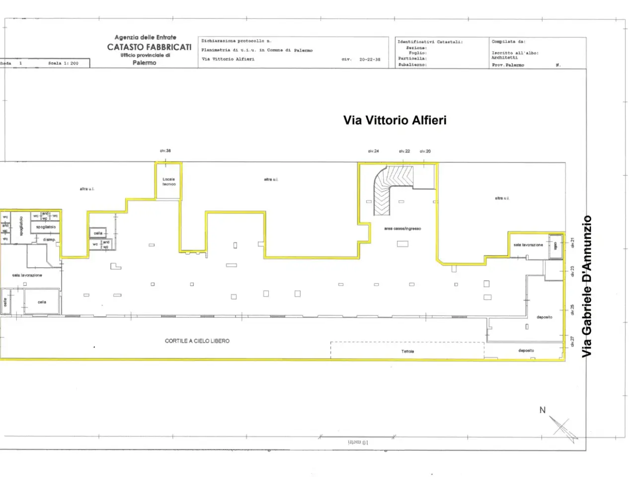Negozio in Via Alfieri , Palermo, {3} - Planimetria 1