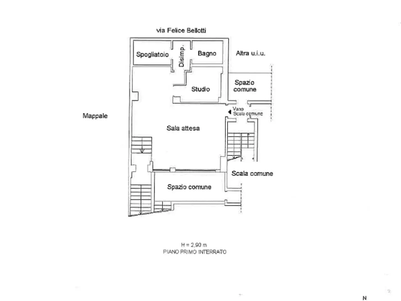 Ufficio in Kramer 23, Milano, {3} - Planimetria 1