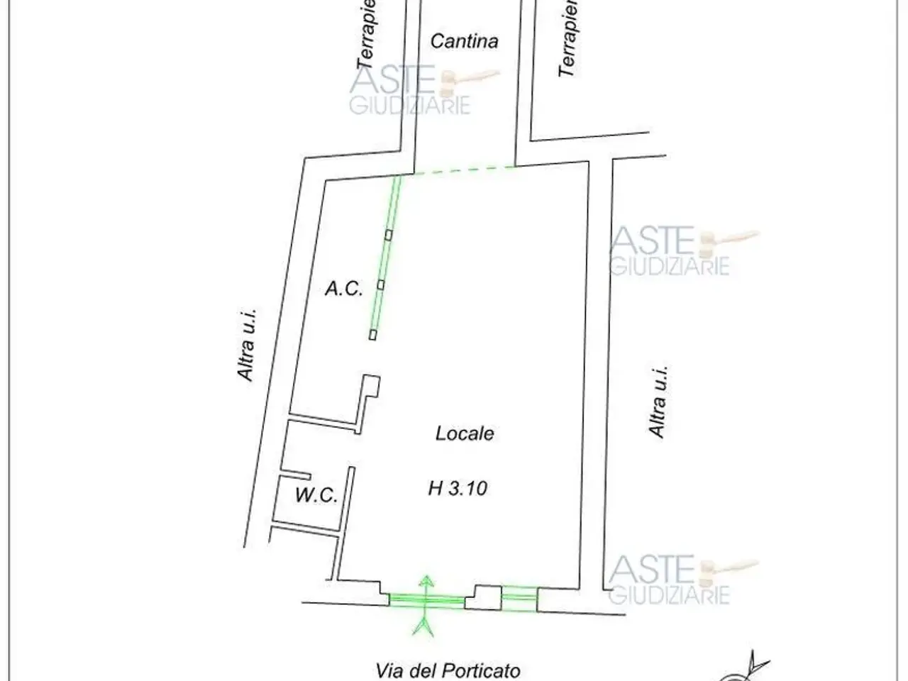 Negozio in Via del Porticato, 21, 00040 Rocca di Papa Rm, Italia 21, Rocca Di Papa, {3} - Planimetria 1