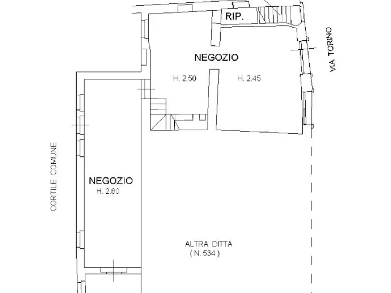 Negozio in Via Torino 23, Savigliano, {3} - Planimetria 1