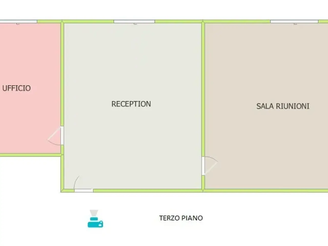 Ufficio in affitto, Via Cavour, Pistoia - Planimetria 1